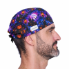 Calot court Halloween Nuit de l'enfer violet et noir porté par un homme – ChrysVal