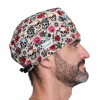 Calot couvrant tête de mort et roses Mortelle romance style tatouage porté par un homme – ChrysVal