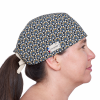 Calot court Gatsby femme – éventails Art déco bleu, moutarde et crème – ChrysVal
