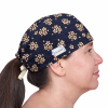 Calot court Sakura femme – fleurs de cerisier sur fond bleu marine – ChrysVal